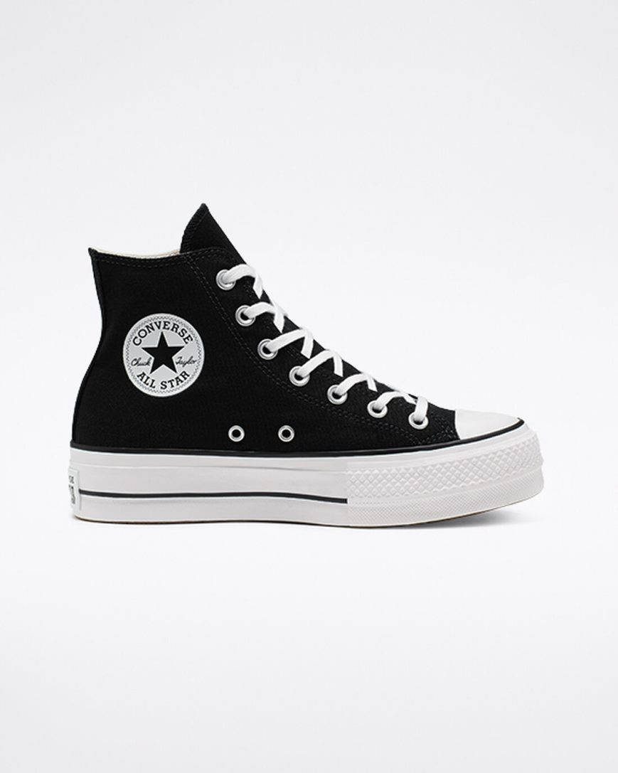 Women\'s Converse Chuck Taylor All Star Lift Canvas High Top Platform Shoes Black / White | AU 9145CA